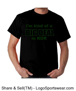 Black big deal KOR t shirt Design Zoom